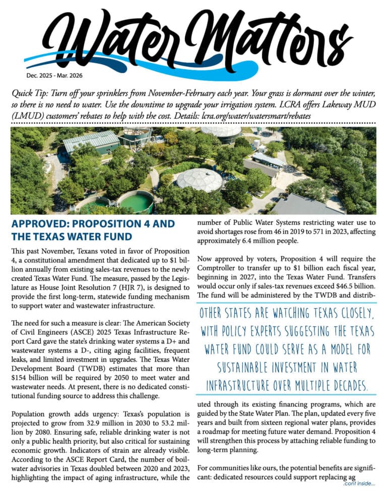 Water Matters: Dec. 2025 – Mar. 2026 Edition