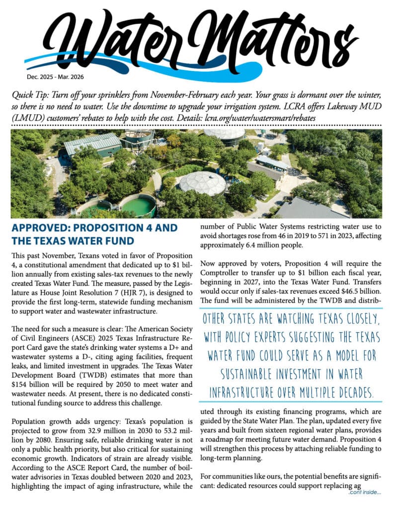 Water Matters: Dec. 2025 – Mar. 2026 Edition